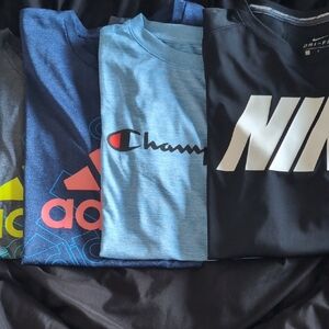 Boy's Four Large  Short Sleeve Quick Dri Tee